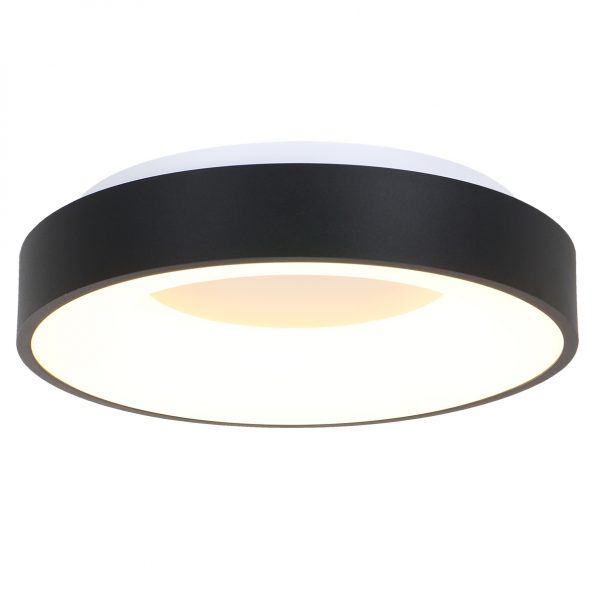 Moderne cirkel LED plafondlamp Ringlede zwart-2563ZW