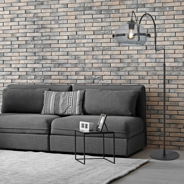 Industriële vloerlamp Holgarsøn zwart - Afbeelding 2