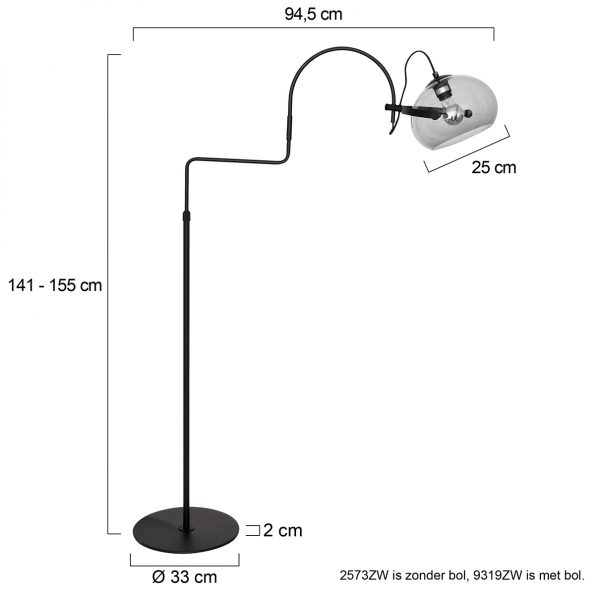 Industriële vloerlamp Holgarsøn zwart - Afbeelding 6