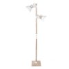 Industriele tweelichts vloerlamp Gearwood wit-2666W