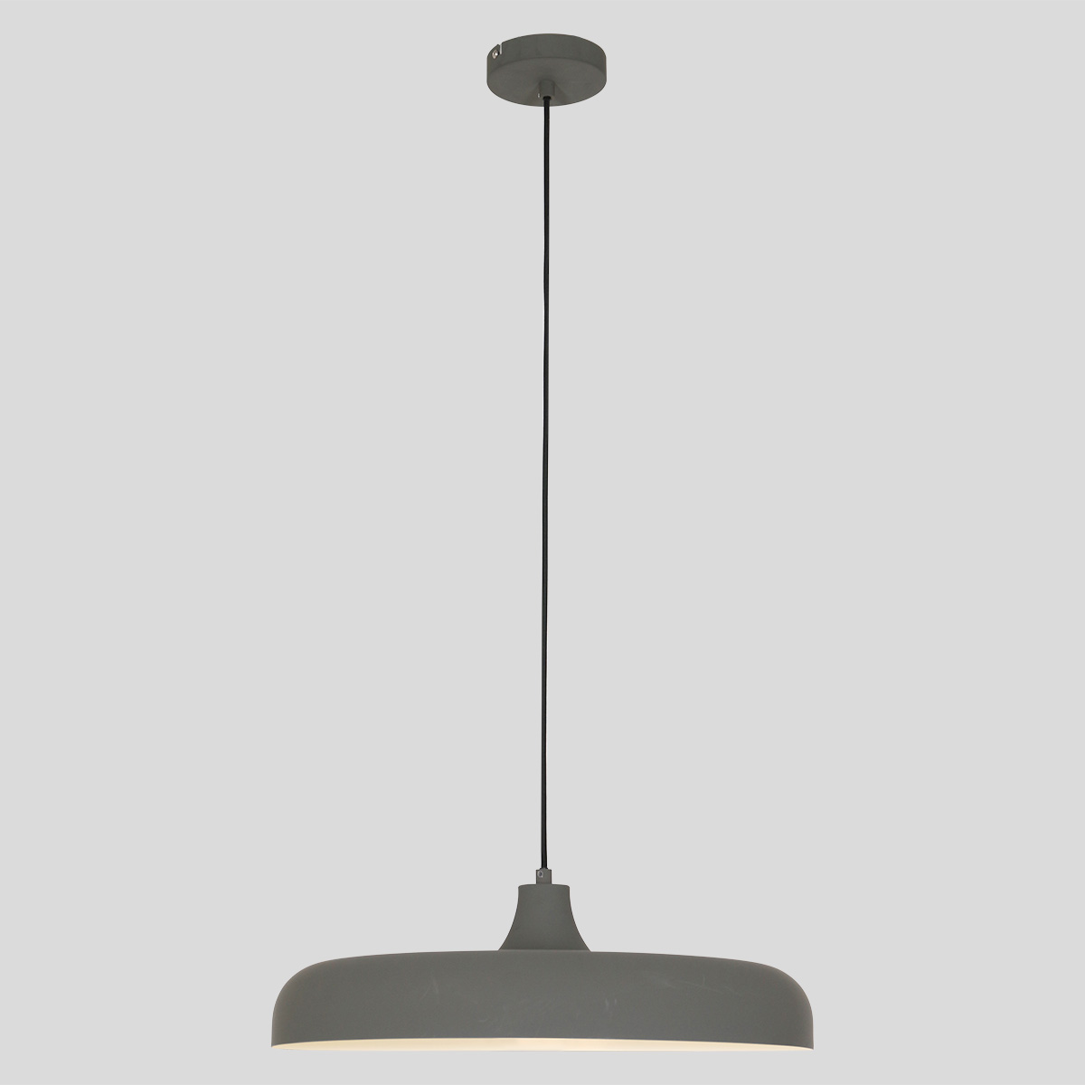 Verschillende goederen Pellen Eenheid Metalen moderne platte hanglamp Krisip grijs | Industriele lampen online