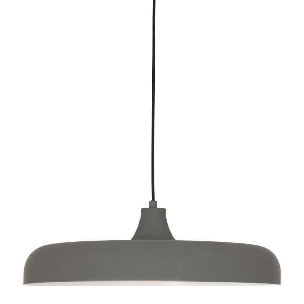 Metalen moderne platte hanglamp Krisip grijs-2677GR