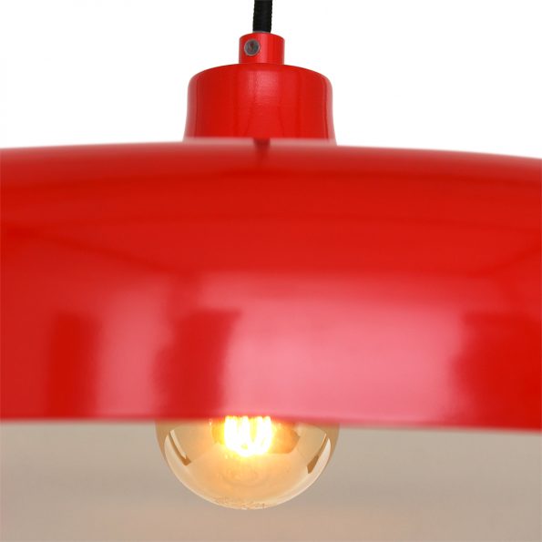 Industriële hanglamp Krisip rood ø 50 cm - Afbeelding 4