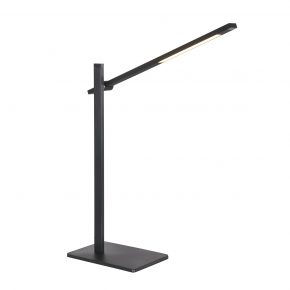 Zwarte metalen LED studeer tafellamp Stekk zwart-2689ZW