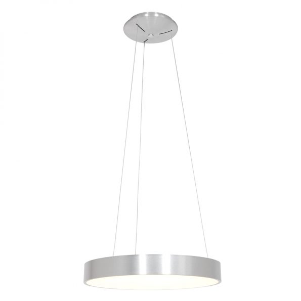 Moderne LED hanglamp rond Ringlede zilver-2695ZI