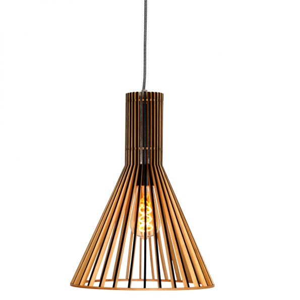 Houten hanglamp trendy Smukt beige-2698BE