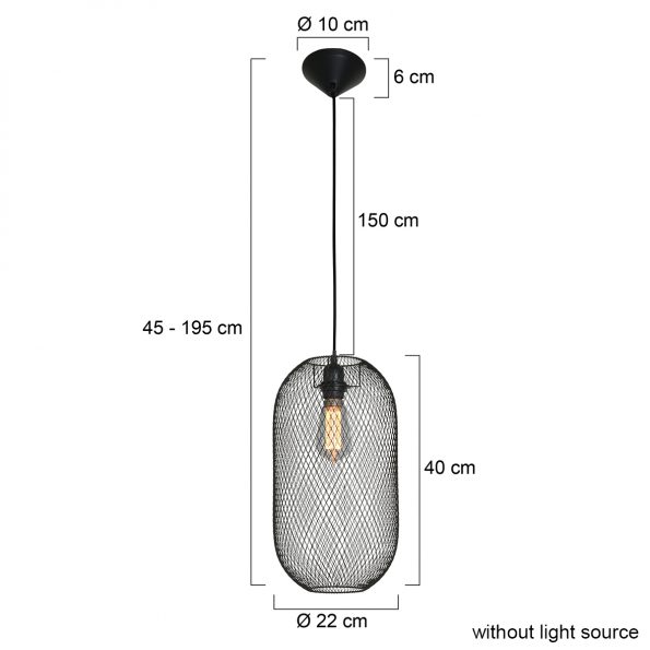 Industriële hanglamp Bodine zwart ø 22 cm - Afbeelding 6