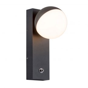 Buiten wandlamp met bol Simara zwart-2727ZW