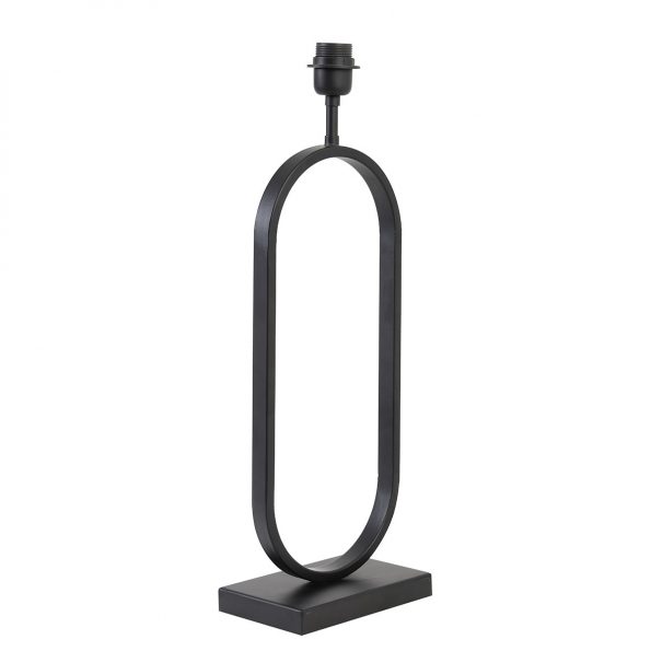 Ovale metalen tafel lampenvoet Jamiri zwart-2757ZW