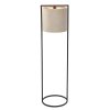 Beige staande schemerlamp met kap Santos zwart-2830B