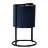 Blauwe schemer tafellamp met kap Santos zwart-2896BL