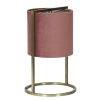 Gouden frame tafellamp met roze kap Santos-2897RZ