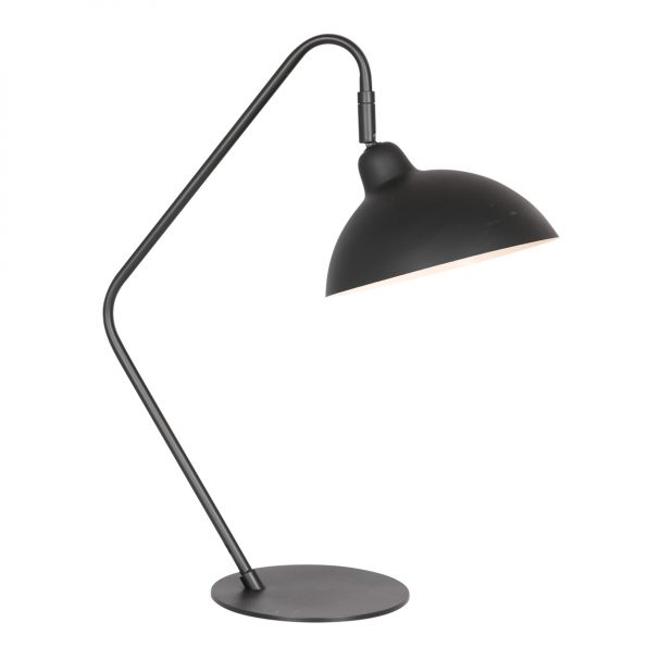 Metalen tafellamp met gebogen arm Orion zwart-2900ZW