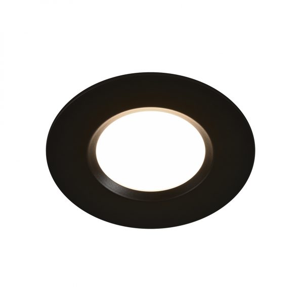 Ronde metalen inbouwspot LED Mahi zwart-3031ZW