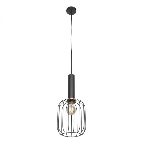 Metalen moderne hanglamp Aureole zwart-3069ZW