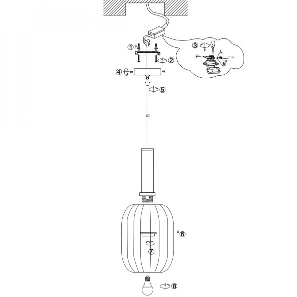 Industriële hanglamp Aureole zwart ø 17 cm - Afbeelding 8