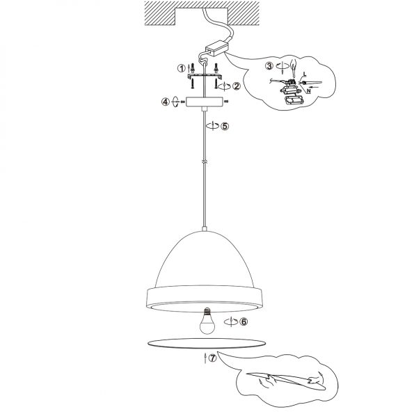 Industriële hanglamp Nimbus zwart ø 50 cm - Afbeelding 8