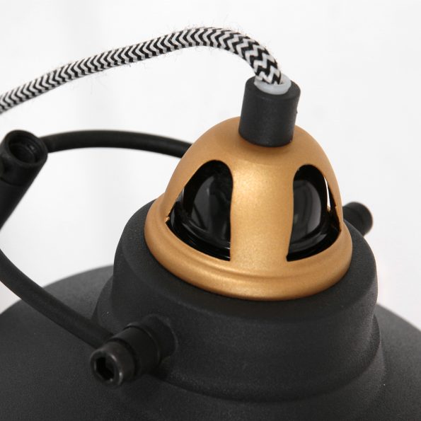 Industriële wandlamp Nove zwart - Afbeelding 2