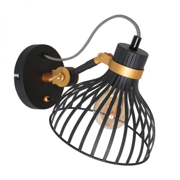 Industriële wandlamp Dunbar zwart - Afbeelding 7