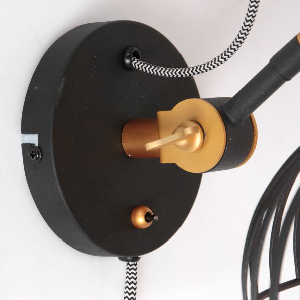 Industriële wandlamp Dunbar zwart - Afbeelding 5