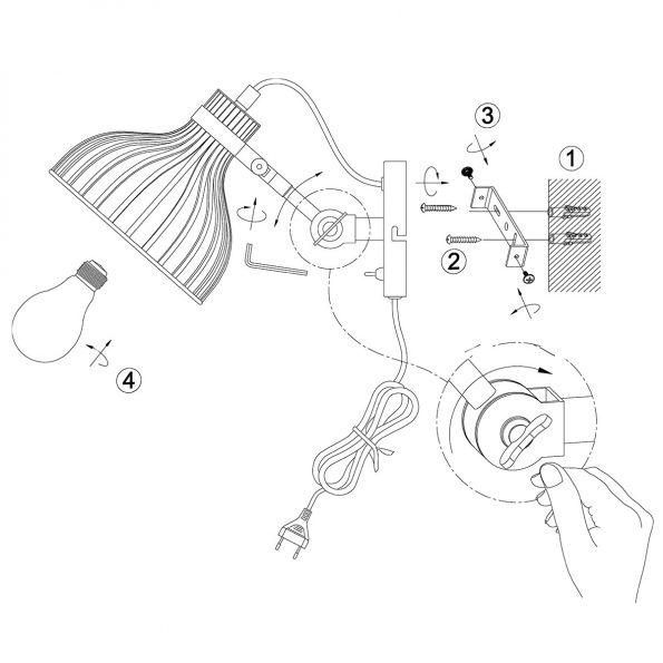 Industriële wandlamp Dunbar zwart - Afbeelding 6