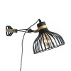 Metalen moderne wandlamp Dunbar zwart-3093ZW