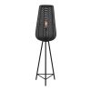 Metalen industriële vloerlamp Adeta zwart-3239ZW