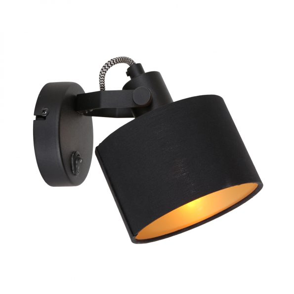 Metalen moderne wandlamp Ornoir zwart-3333ZW