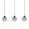 Moderne drielichts hanglamp smoke glas Noirver zwart-3350ZW