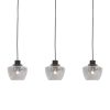 Moderne drielichts hanglamp smoke glas Noirver zwart-3350ZW