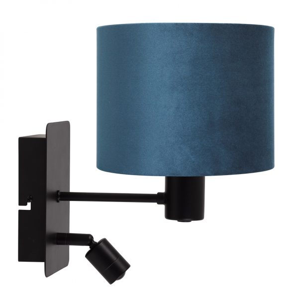 Metalen wandlamp met kap Montana blauw-7079ZW