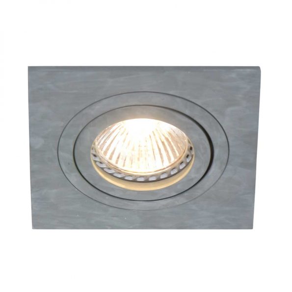 Metalen plafondspot inbouw Square grijs-7305GR