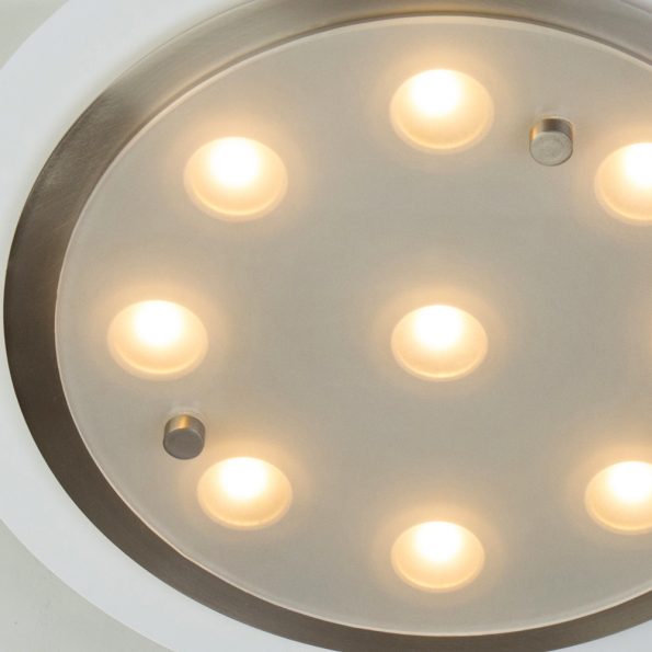 Glazen moderne LED plafondlamp Tocoma staal - Afbeelding 3