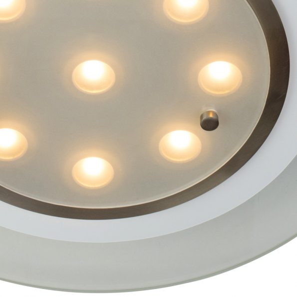 Glazen moderne LED plafondlamp Tocoma staal - Afbeelding 4