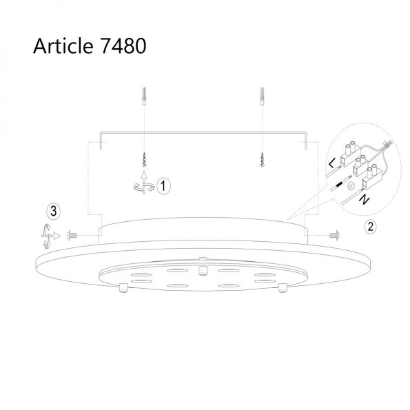 Glazen moderne LED plafondlamp Tocoma staal - Afbeelding 6