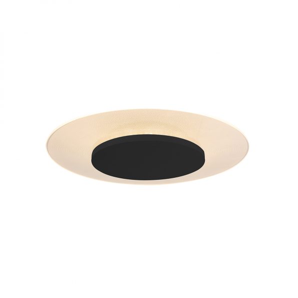 Kunststoffen moderne LED plafondlamp Lido zwart-7797ZW