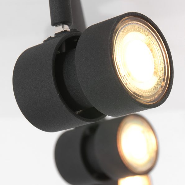 Industriële plafonniere Natasja led zwart - Afbeelding 5