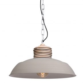 Houten landelijke hanglamp Samso grijs-7974CR