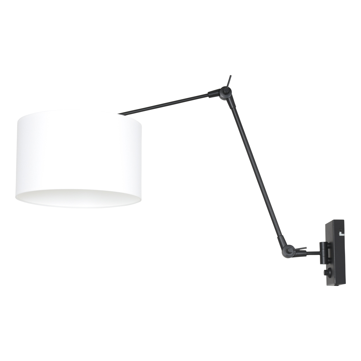 Resoneer tempel vrede Design wandlamp met kap em verstelbare arm Prestige Chic wit | Industriele  lampen online