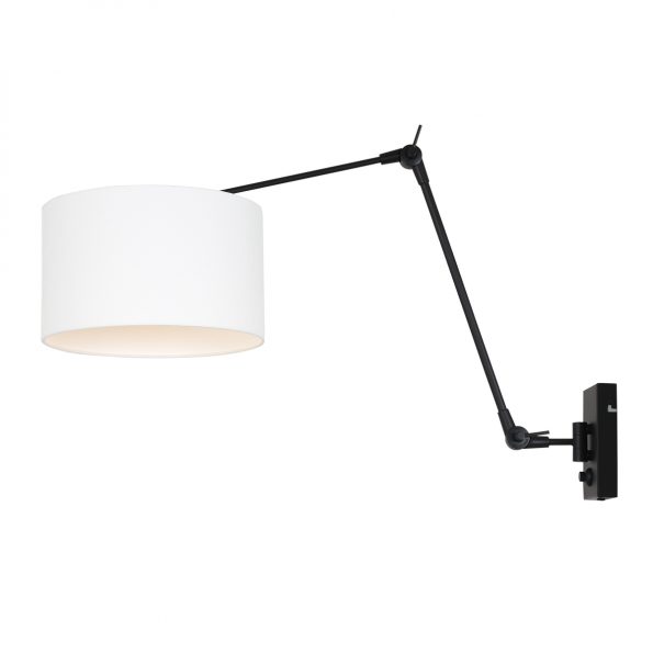 Design wandlamp muur met kap Prestige Chic wit-8120ZW