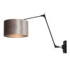 Metalen Design muurlamp met kap Prestige Chic grijs-8122ZW