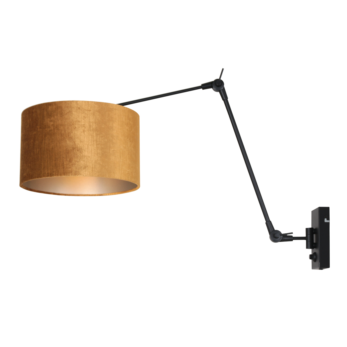 Metalen verstelbare wandlamp met kap Prestige Chic | Industriele lampen online