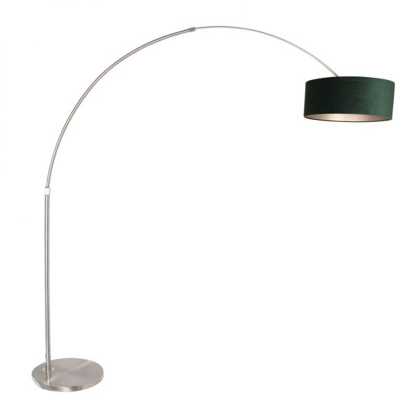 Booglamp staande lamp met kap Sparkled groen-8124ST