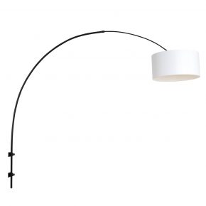 Moderne metalen wandlamp boog Sparkled Light wit-8136ZW