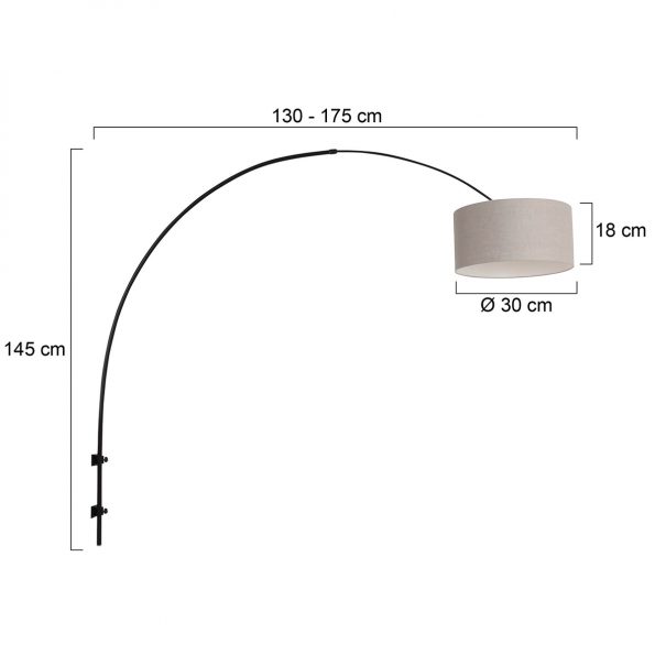 Industriële wandlamp Sparkled light zwart - Afbeelding 6