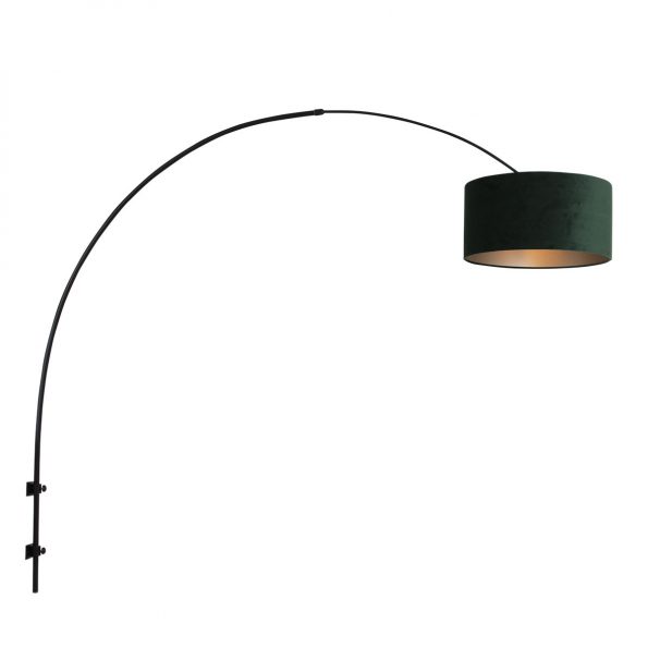 Moderne boog wandlamp met kap Sparkled Light groen-8139ZW