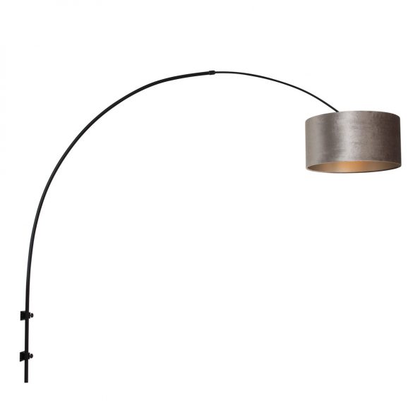 Metalen Design booglamp Sparkled Light grijs-8140ZW