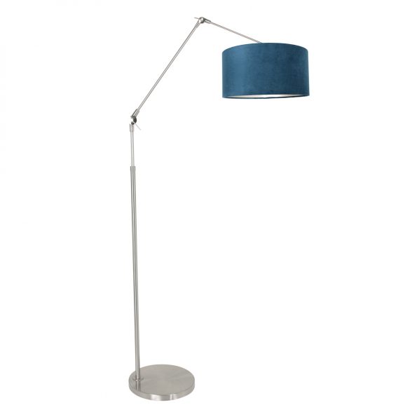 Boog design vloerlamp met kap Prestige Chic staal-8237ST