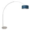 Design booglamp met kap Sparkled Light staal-8241ST