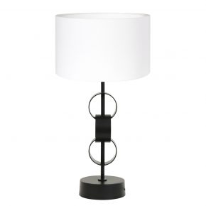 Moderne tafellamp lampenvoet met kap Circulum wit-8257ZW
